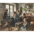 thumbnail image 3 of Léon Augustin Lhermitte 23x20 Black Modern Framed Museum Art Print Titled - The Seamstresses, 3 of 5