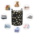 thumbnail image 3 of Lsque Daisy pattern Laundry Hamper Basket, Tall Woven Rope Hamper Basket for Clothes, Lightweight Storage Basket, Collapsible Waterproof-Medium, 3 of 8