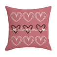 thumbnail image 2 of Valentines Day Love Heart Pillow Covers Set Of 4 18X18 Inch Decorative Throw Pillow Cases With Love You Text And Heart Patterns, Each 18X18 Inch For Standard Pillow Inserts (Not, 2 of 7