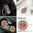 thumbnail image 7 of XYZCANDO Love Tie-Dye Armrest Cover Steering Wheel Cover Car Cushion Cover Seat Belt Cover Keychain Handbrake Cover Fender Cover Lipstick Cover Trash Can Car Coasters Washable, 7 of 7