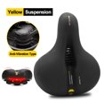 thumbnail image 3 of Sillín de bicicleta hueco y transpirable para hombre y mujer, asiento de bicicleta de montaña o carretera, cómodo y con absorción de impactos, asiento de bicicleta grande, advertencia de seguridad, 3 of 5