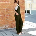 thumbnail image 4 of Fmbrln Womens Summer Jumpsuit Solid Color Dressy Overalls Spaghetti Strap Fashion Casual One Piece Outfits With Pocket, 4 of 7