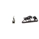 thumbnail image 1 of Estatua abstracta de resina con forma de llama. Figura de arte moderno. Adorno de oso y toro Feng Shui. china. Recuerdo animal para vitrina., 1 of 8