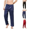 thumbnail image 2 of Fengactive Men's Pajama Pants Soft Long Sleep Bottoms Solid Color Drawstring Lounging Pants, 2 of 6