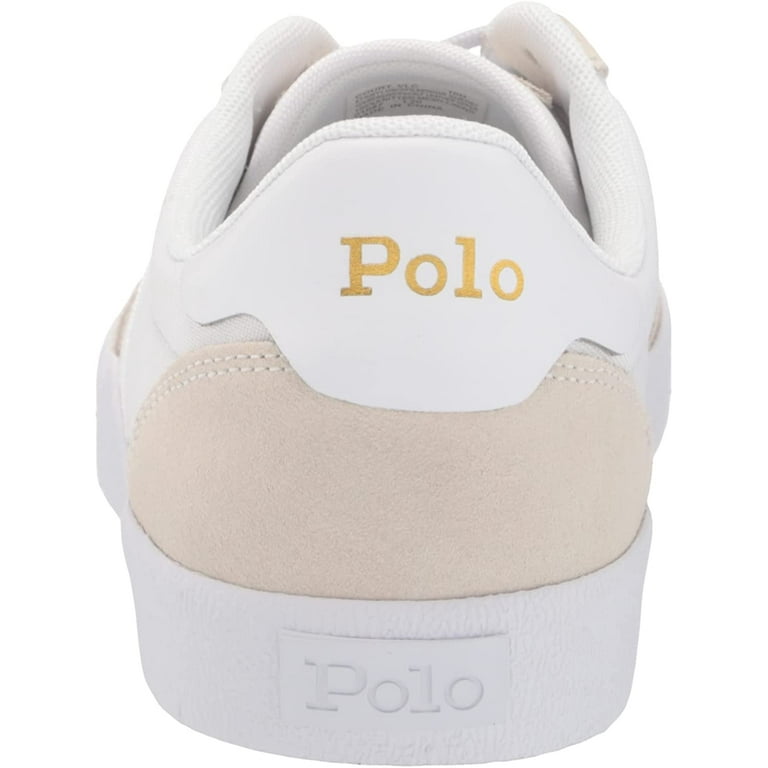 Polo Ralph Lauren Mens Court VLC Sneaker 8 White/Pure White