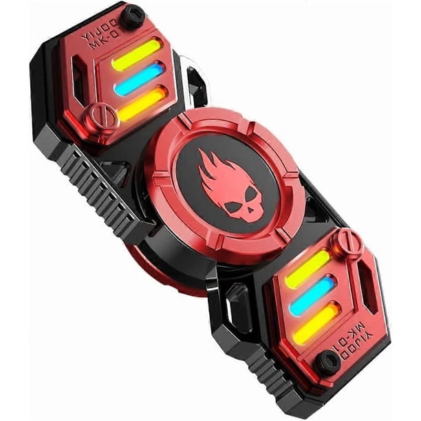 Red Updated Metal Fidget Spinner Cool Toy, Durable and Smooth Rotation, Relief Anxiety and Stress for Kids and Adults, Glow in The Dark