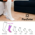 thumbnail image 4 of PureTwine Knee High Socks for Women Comfort Seam Soft Combed Cotton Blend Long Dress Socks for Women Athletic Socks 4 Pairs, 4 of 7