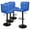 Blue, variant on MoNiBloom Swivel Counter Height Bar Stool Set of 4, Adjustable Modern Barstools Faux Leather, for Kitchen Dinner, Blue