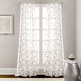 thumbnail image 4 of Amrapur Overseas 2 Pack 37 x 84 inch Embroidered Sheet Panel Curtains, Standard, Taupe, 4 of 5