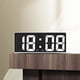 thumbnail image 4 of Reloj despertador digital Oria, pantalla LED grande con función de repetición, puertos de carga USB, 3 brillos ajustables, adecuado para dormitorio y oficina, negro, 4 of 5