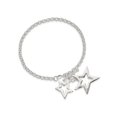 thumbnail image 1 of Sterling Silver Fancy Stars Charm Toggle Bracelet (7 inches), 1 of 3