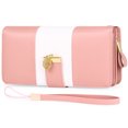 thumbnail image 1 of Rawiri Cartera de mujer, multicolor, cartera a rayas realizada en piel sintética, ROSA, 1 of 6
