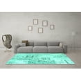 thumbnail image 3 of Ahgly Company Indoor Square Patchwork Turquoise Blue Transitional Area Rugs, 8' Square, 3 of 4