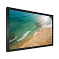 thumbnail image 2 of Designart "Aerial View Green Coastal Waves III" Beach Framed Wall Art Decor - Coastal Beige Beach & Ocean Living Room Framed Canvas Art, 2 of 6
