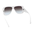 thumbnail image 7 of Womens Oversized Shield Cropped Side Flat Top Plastic Diva Fashion Sunglasses White - Smoke, 7 of 7