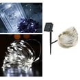 thumbnail image 3 of Luces LED solares de alambre, impermeables, para interiores y exteriores, para decoración de jardines, hogar, fiestas y Halloween. 100 LED blancos, 3 of 9