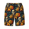 thumbnail image 4 of Lsque Mens Swim Trunks Halloween Skull Pattern - Bathing Suit Compression Liner - Beach Swim Shorts Swimwear - (S-3XL) - Stretch Quick Dry -Large, 4 of 9