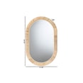thumbnail image 5 of Baxton Studio Bella Modern Bohemian Natural Brown Mahognay Wood and Natural Rattan Oval Mirror, 5 of 5