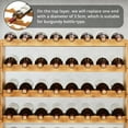 thumbnail image 4 of 36 Bottles Stackable Modular Wine Rack, 4 Tier Wooden Wine Storage Rack, Bamboo Wine Display Shelves, Wobble-Free Wine Holder Freestanding Floor Wine Bottle Rack for Bar Cellar, 4 of 6