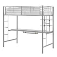 thumbnail image 4 of Metal Twin Loft bed with Workstation in Silver, 4 of 8
