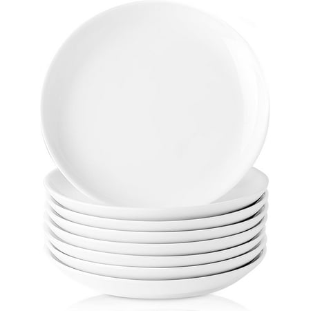 

Small dessert plate white plate bread butter snacks cutlery dish set - microwave and dishwasher safe