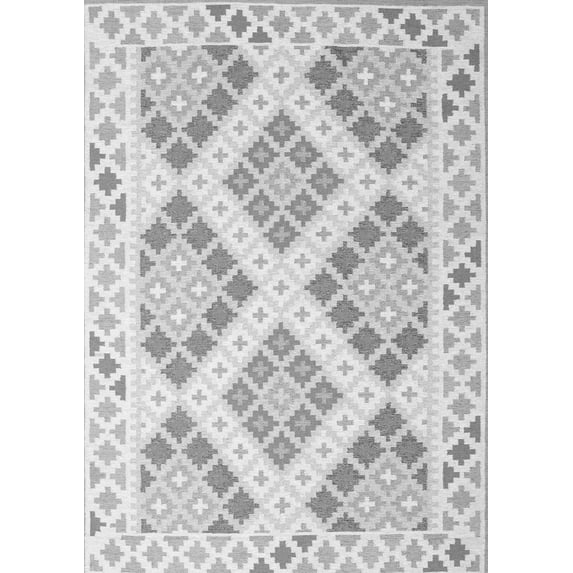 Ahgly Company Indoor Rectangle Southwestern Gray Country Area Rugs, 2' x 3'