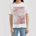 thumbnail image 4 of T-shirts,Women Shirts,Womens Short Sleeve Tops,Mens T Shirts,White Pink Marble Texture,XL, 4 of 5