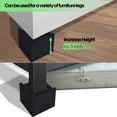 thumbnail image 4 of 3 Inch Square Bed Risers Heavy Duty Furniture Lifts for Couch, Chair, Desk, Sofa Lifts Heavy Duty Supports Up to 6,600 Lbs Bed Risers 4-Pack Black, 4 of 5