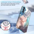 thumbnail image 5 of Casetego for Samsung Galaxy S23 FE Case,Fashion Marble Heavy Duty Shockproof Full Body Protective Phone Cover for Women Girls,Blue Gray, 5 of 8