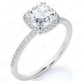 thumbnail image 2 of 1.00 TCW Cushion Cut Halo Engagement Ring 925 Sterling Silver, 2 of 4