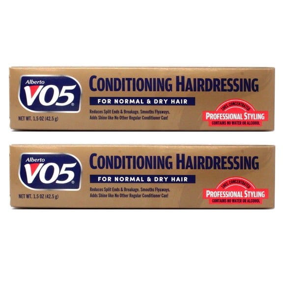 Alberto VO5 Conditioning Hairdressing for Normal/Dry Hair Conditioner, Gold, 1.5 OZ - 2 Pack