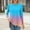 Sky Blue, variant on ZZwxWA 3/4 Length Sleeve Womens Tops 2025 Spring Shirts Crewneck Blouses Lightweight Gradient Color Tunic Tops Blouse Clothes
