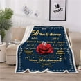 thumbnail image 3 of 50th Wedding Throw Blanket,50th Wedding for Parents Blanket,50th Anniversary Blanket,50th Wedding for Couple Couch Sofa Decor 50"x 60", 3 of 6