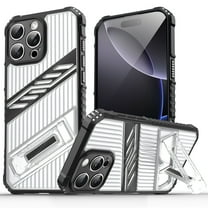 For iPhone 15 Pro Max Case for Men,Heavy Duty Corner Enhanced Protection with Kickstand Shockproof Anti-Scratch Slim Fit Lightweight Sturdy Hard Cover for iPhone 15 Pro Max,Black