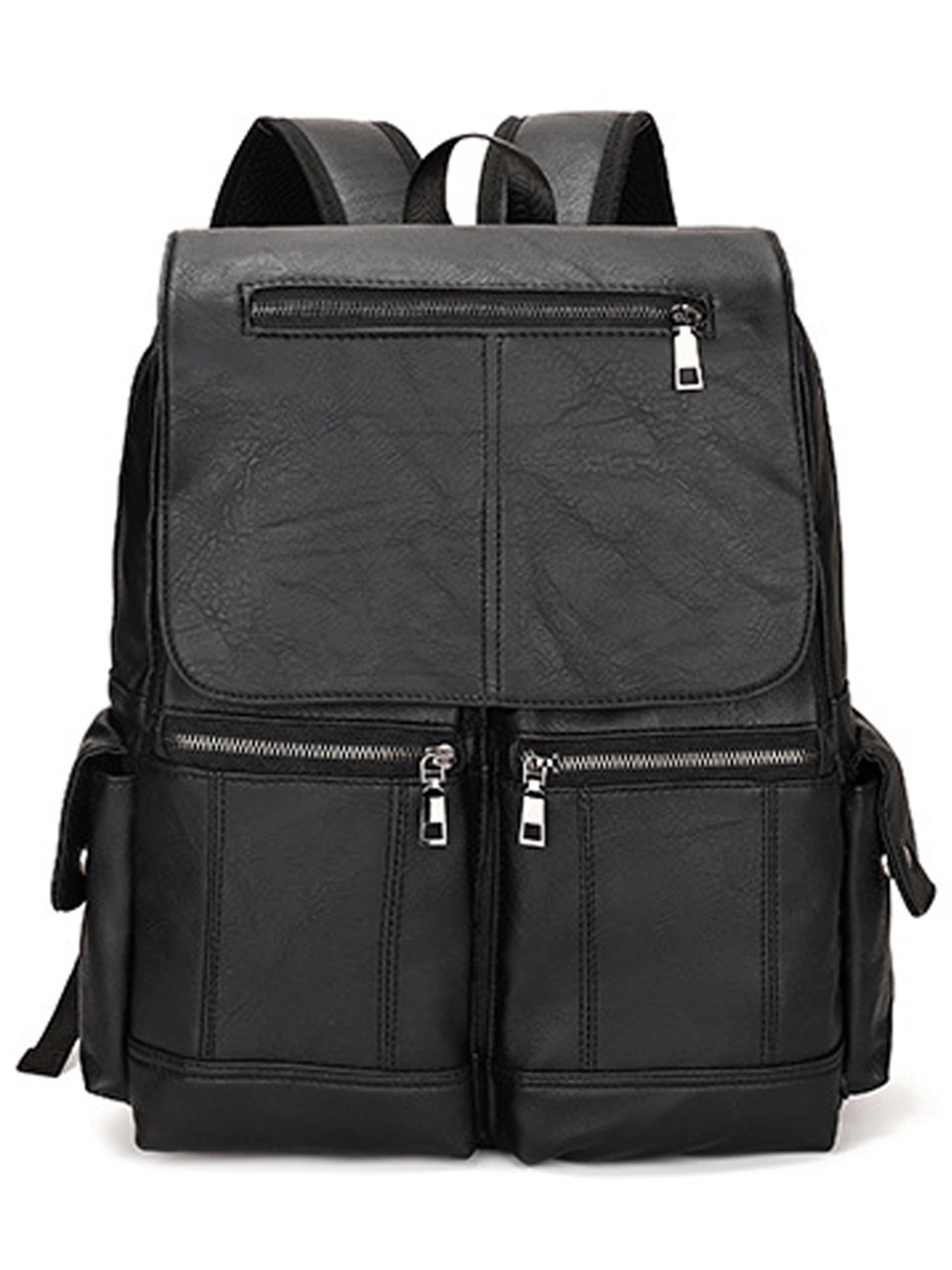 Voguele Men Rucksack Anti Theft Travel Backpack PU Leather Waterproof