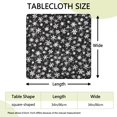 thumbnail image 2 of Black Christmas Snowflake Pattern Square Fitted Tablecloth with Elastic Edge,Square Table Cover,Washable Elastic Table Cover for Home Kitchen Party Decor 34"x34", 2 of 6