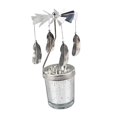 thumbnail image 1 of Portavelas giratorio elegante, portavelas de té, candelabro, portavelas de luz de té para Navidad, escritorio, decoración del banquete de boda Hojas Macarena Candelabro giratorio, 1 of 8
