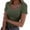 Army Green, variant on Uaswgudfs Women's Summer Scoop Neck Short Sleeve Blouse & Tee Ribbed Knit Slim Fitted Casual Top 2025 New