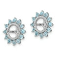 thumbnail image 2 of FB Jewels Sterling Silver Rhodium Diam. & Swiss Blue Topaz Earring Jacket, 2 of 3