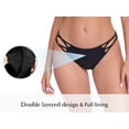 thumbnail image 6 of RELLECIGA Women’s Cheeky Bikini Bottom Low Waisted Cutout Brazilian Swimwear, 6 of 10