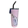 thumbnail image 1 of Princesas Disney Vaso Termo doble Pared Acero Inoxidable con tapa y Popote Rosa, 1 of 4
