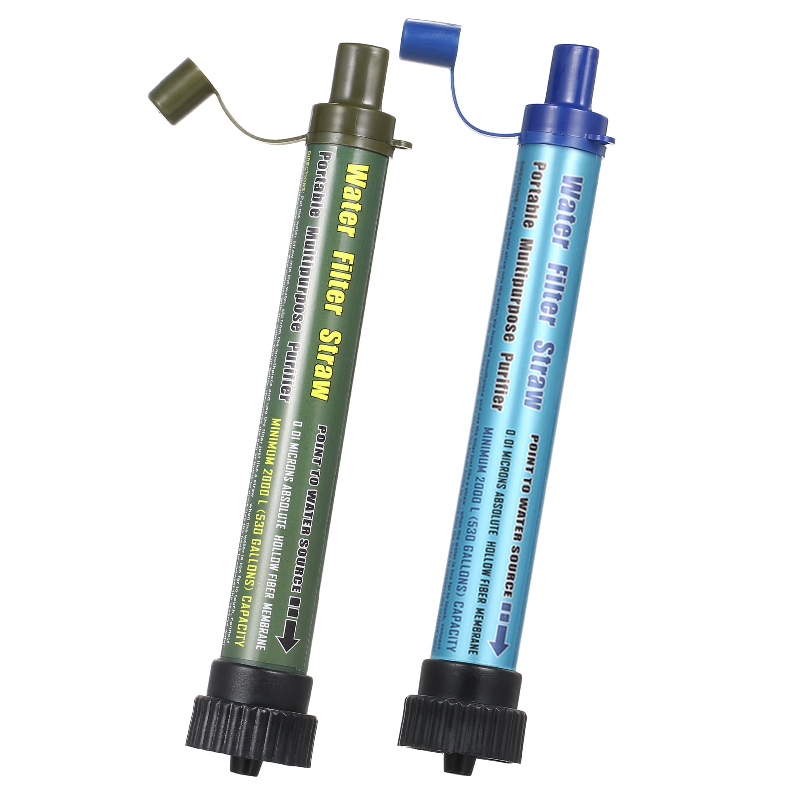 2-Pack Portable Water Filter Straws - Ideal Water Purification System for Camping, Hiking, and Emergency Preparedness