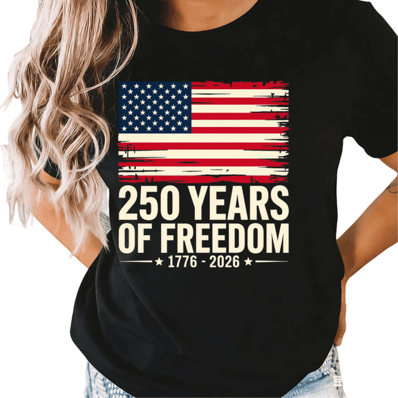 UNISHE Women's USA Distressed Flag 250th Graphic Short Sleeve T-Shirt Black S-5XL Fashion Oversized Top