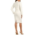thumbnail image 3 of Conjuntos de traje para mujer INSPIRE CHIC, blazers de manga larga y falda lápiz, dos piezas, atuendos de trabajo, blanco, XL, 3 of 6