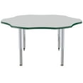 thumbnail image 5 of ECR4Kids 60in Flower Everyday T-Mold Adjustable Activity Table Grey/Green/Silver - Super Leg, 5 of 8