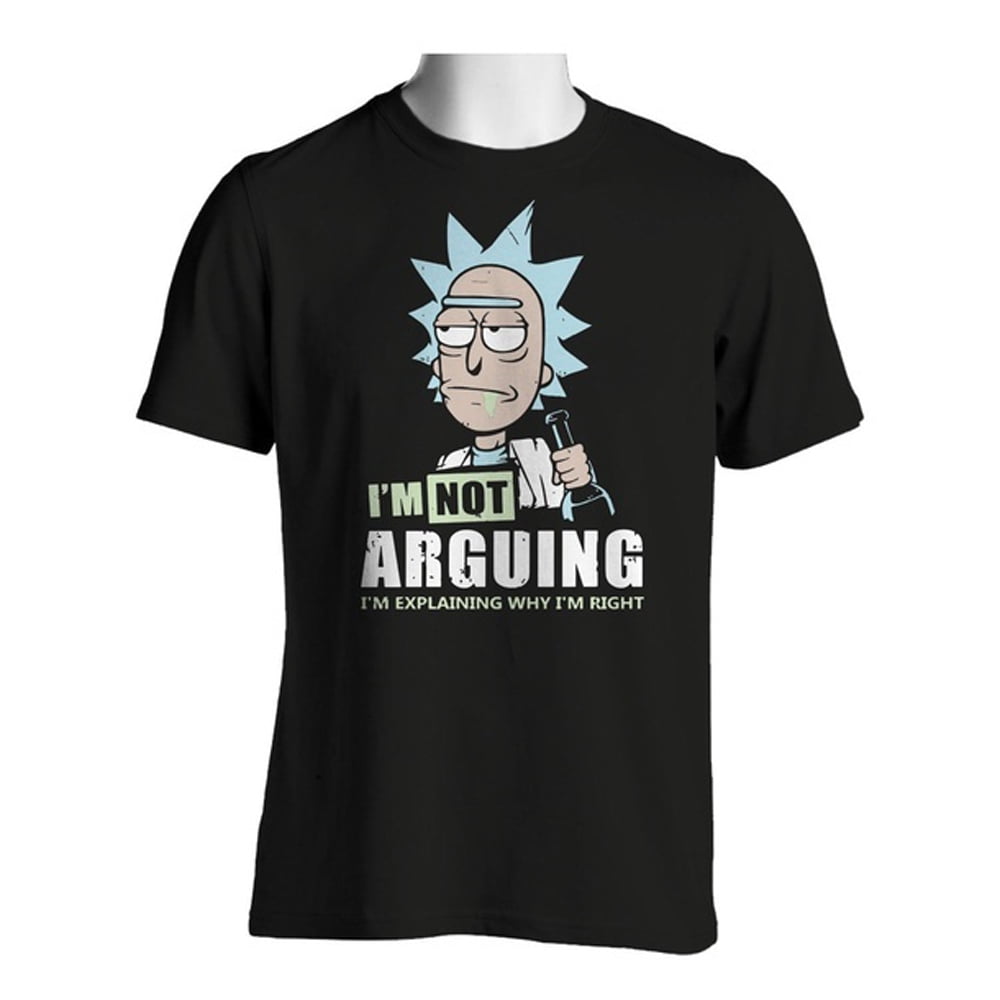 T-Shirt I'm Not Arguing Mens Comedy T-Shirts Rick and Morty Round Neck  Short Sleeves Tops Clothing Tee 