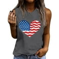 thumbnail image 2 of Delliss Women's Independence Day Print Baggy Crew Neck Casual Sleeveless Basic Top, 2 of 4