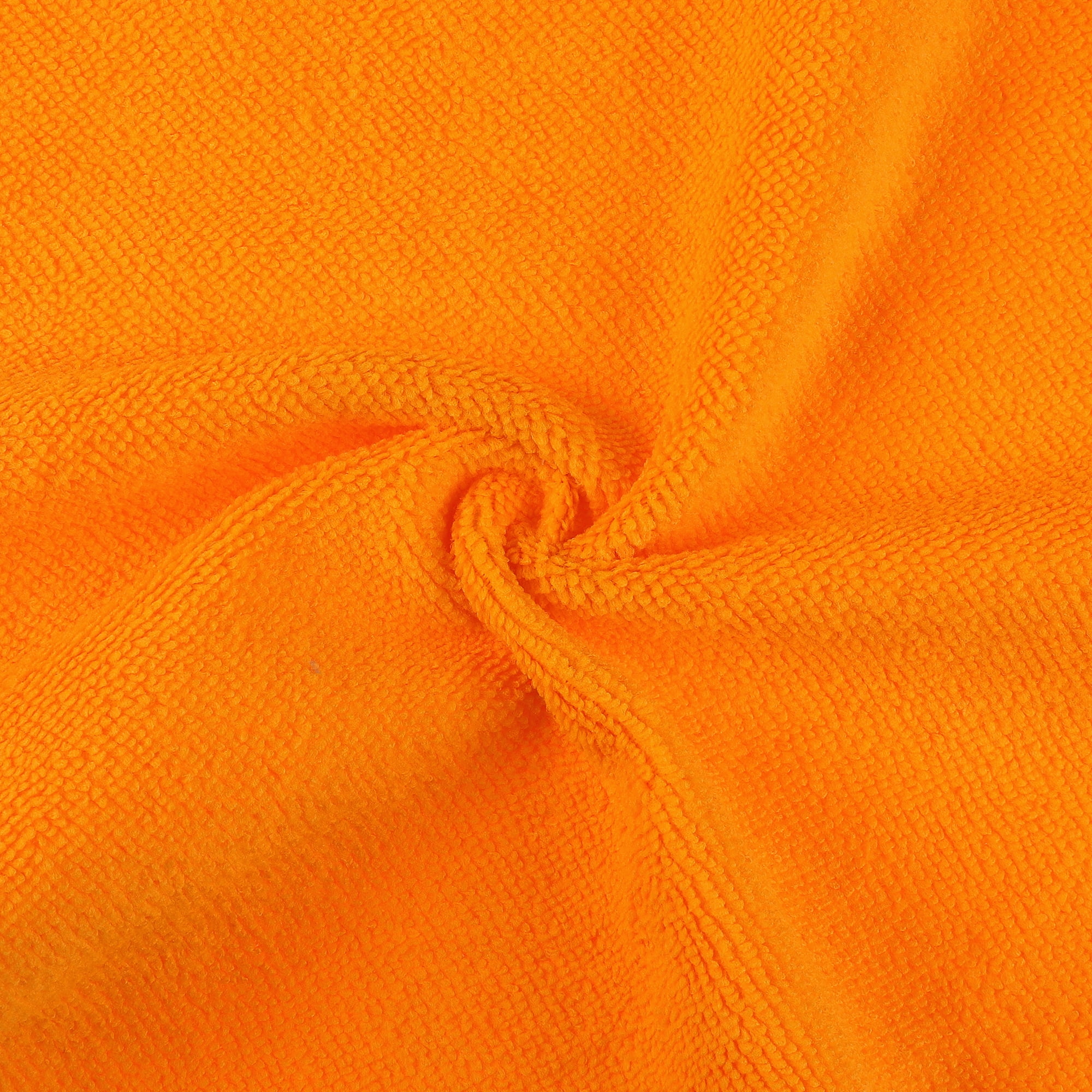Unique Bargains Microfiber Cleaning Cloth 12 Pack Microfiber Towels Orange 12" x 12"