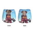 thumbnail image 5 of Lsque Elephant Sits Printed Women's Running Shorts with Liner Pockets,Elastic Quick Dry Workout Athletic Gym Yoga Shorts,Womens High Waist Shorts-Medium, 5 of 9