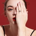 thumbnail image 2 of BNNG Style Creative Butterfly Flower Rose Gold Ring Micro Inlaid Zircon Pearl Design Sweet Beauty Ring Rings for Women Set Cute Rings Rings for Men Set Vintage Heart Ring Layering Rings, 2 of 5